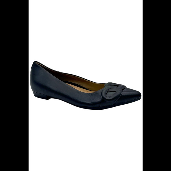 Vionic Women's Arielle Slip On Flat Black Nappa - Medium - Picture 1 of 3
